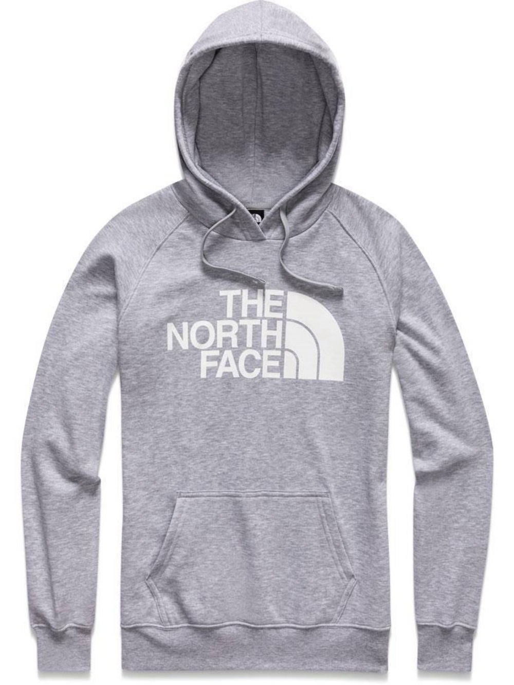 The North Face Half Dome Pullover Hoodie Light Gray Logo Sweatshirt Medium Women